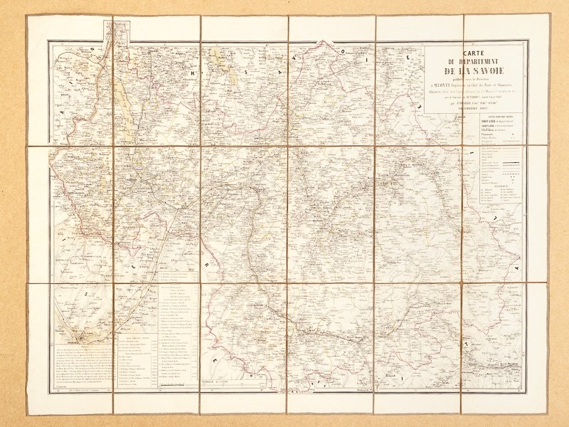 Carte du Département de la Savoie. 1869 [ Echelle 1/150.000 …