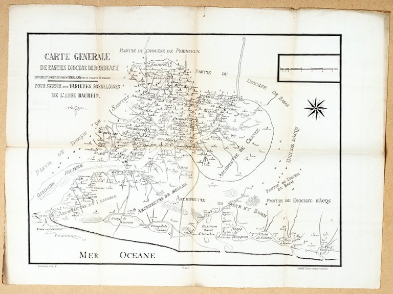 Carte Générale de l'Ancien diocèse de Bordeaux, levée et dressée …