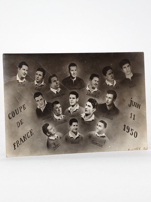 Carte postale : "Coupe de France 11 Juin 1950" signé …