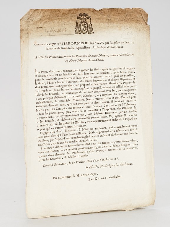 Charles-François d'Aviau Dubois de Sanzay, par la grâce de Dieu … | Immagine Gallery 2
