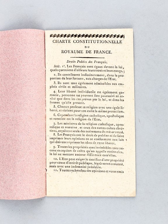 Charte Constitutionnelle du Royaume de France [ 1814 ]