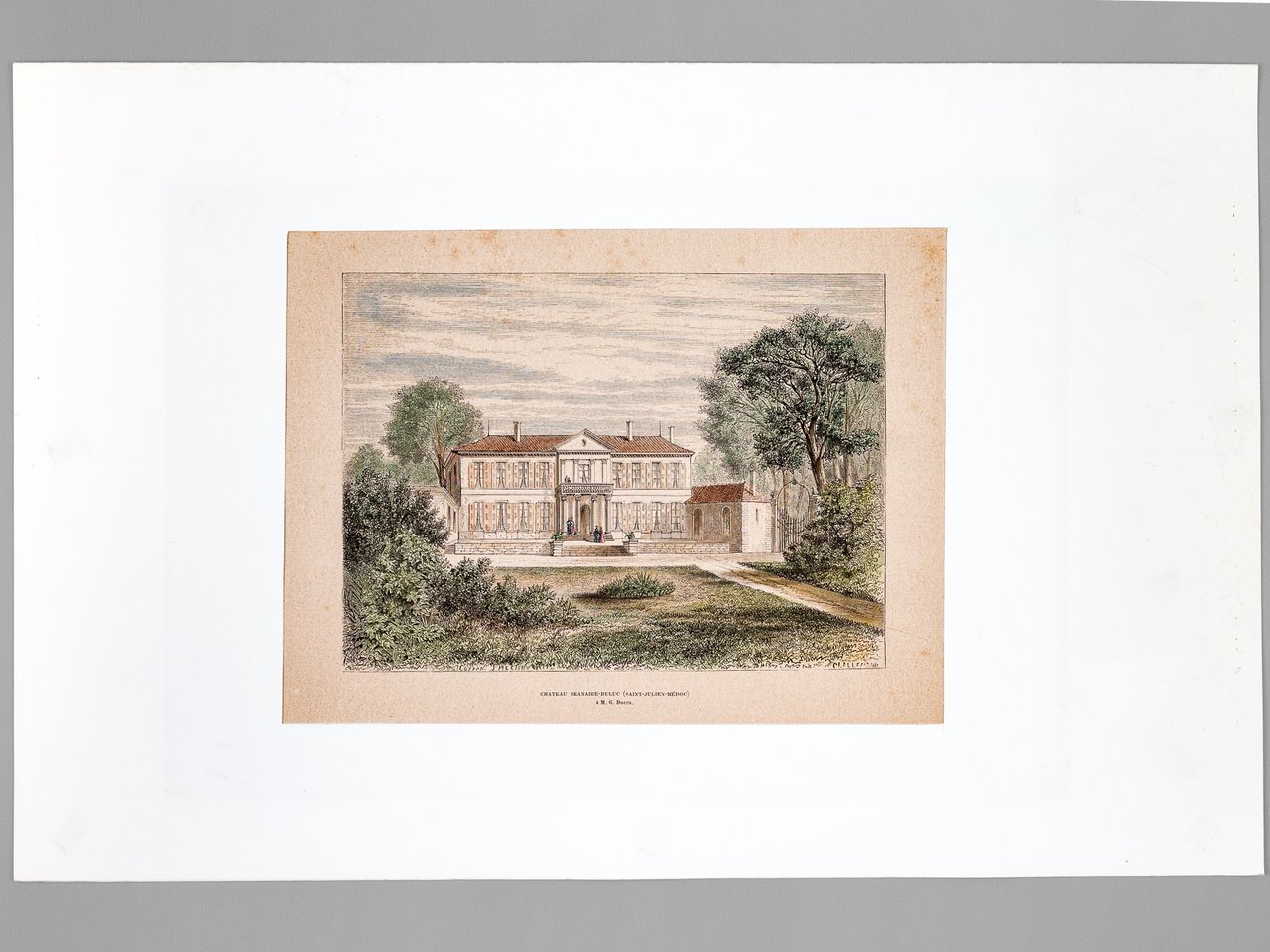 Château Branaire-Duluc (Saint-Julien-Médoc) à M. G. Ducru [ Gravure originale …