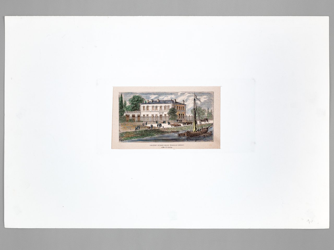 Château Duhart-Millon (Pauillac-Médoc) à Mme Ve Castéja [ Gravure originale …