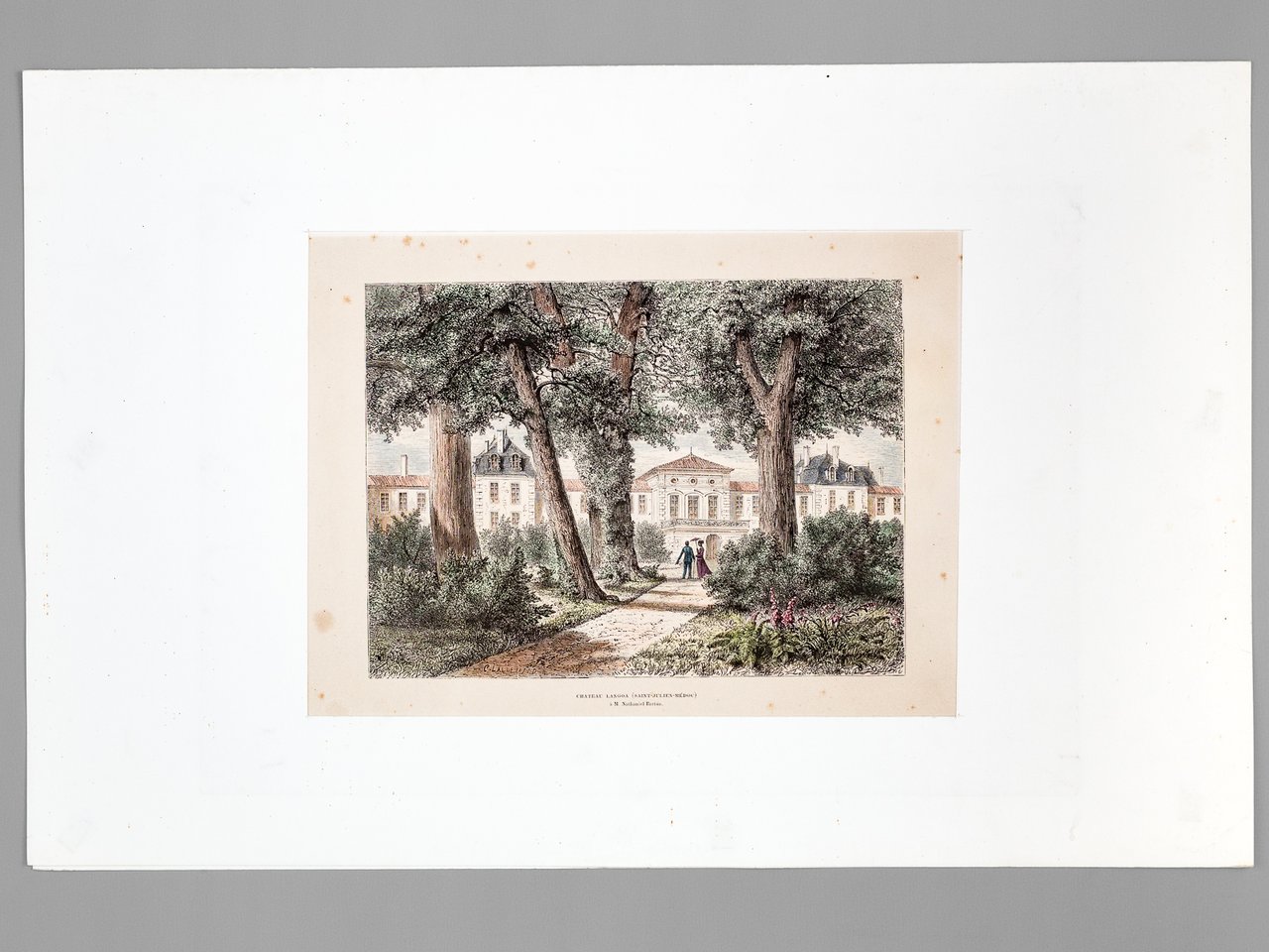 Château Langoa (Saint-Julien-Médoc) à M. Nathaniel Barton [ Gravure originale …