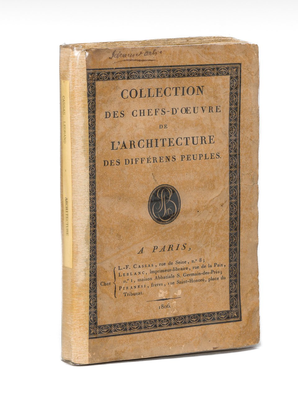 Collection des Chefs-d'Oeuvre de l'Architecture des Différens Peuples, exécutés en … | Immagine principale
