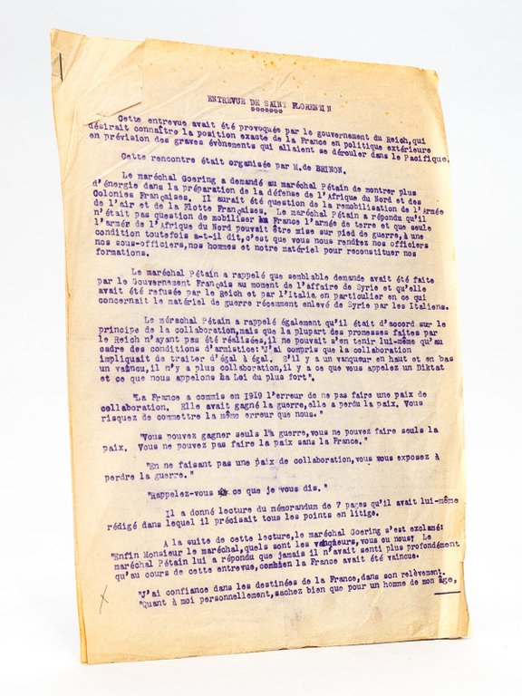 Compte-rendu de presse d'époque sur l'Entrevue de Saint-Florentin (1er décembre …