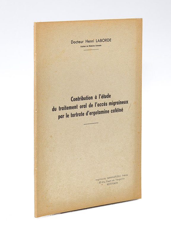 Contribution à l'étude du traitement oral de l'accès migraineux par …