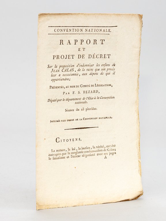 Convention Nationale. Rapport et projet de décret sur la proposition …