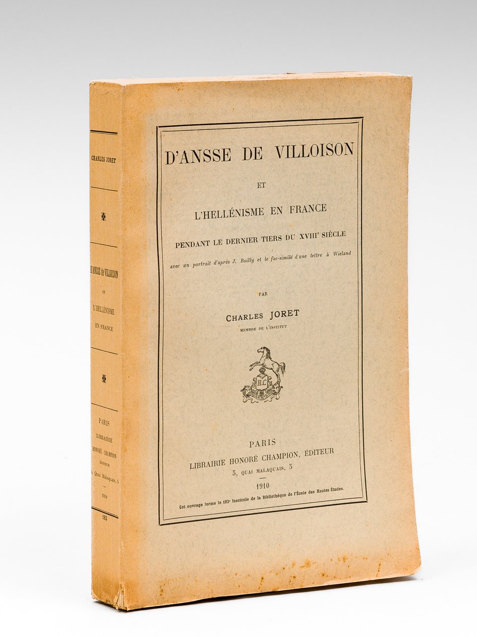 D'Ansse de Villoison et l'Hellénisme en France pendant le dernier …