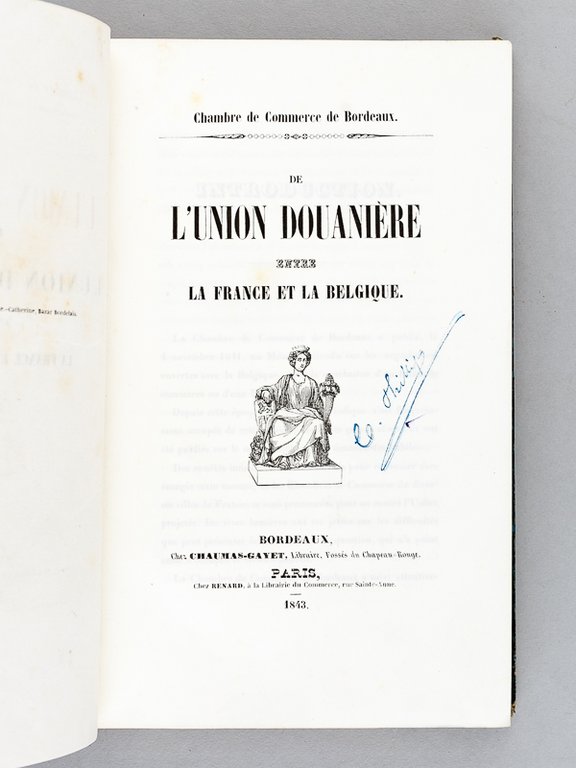 De l'Union Douanière entre la France et la Belgique. - …