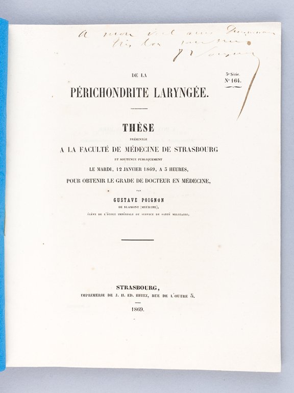 De la Périchondrite laryngée. Thèse présentée à la Faculté de …