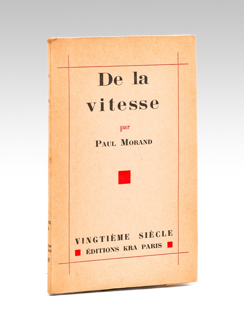 De la vitesse [ édition originale ] | Immagine principale