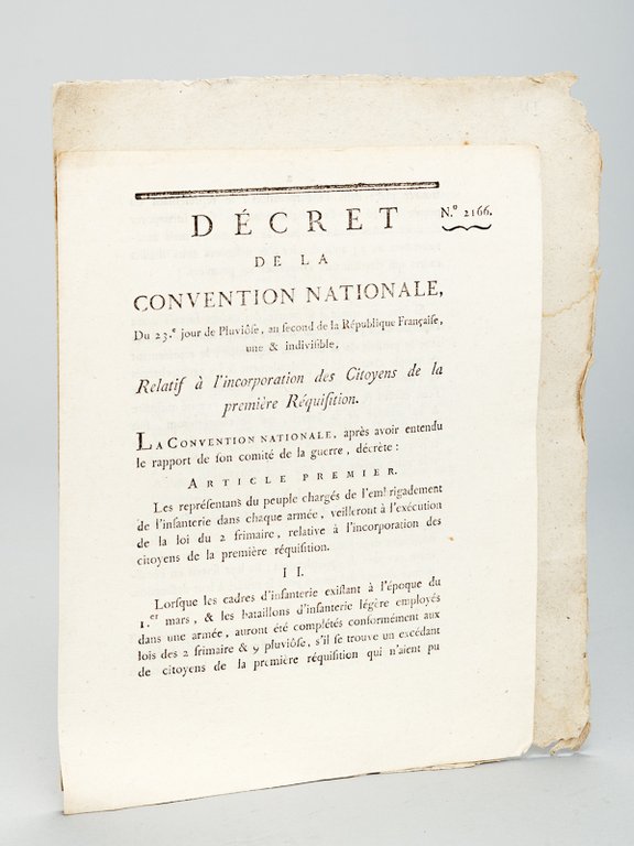 Décret de la Convention Nationale, du 23e jour de Pluviôse, …