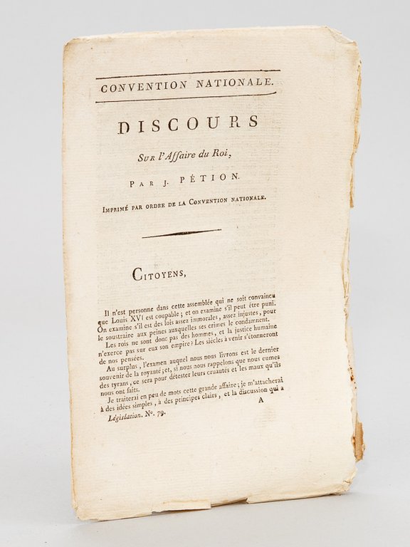 Discours sur l'Affaire du Roi, par J. Pétion.