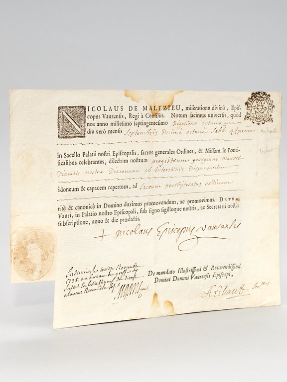 [ Dispense pour les ordres majeurs signée par Nicolas de … | Immagine Gallery 2