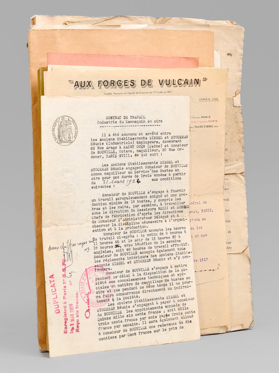 [ Dossier d'archives sur Octave Louis Ernest Gossin de Bouville, … | Immagine principale