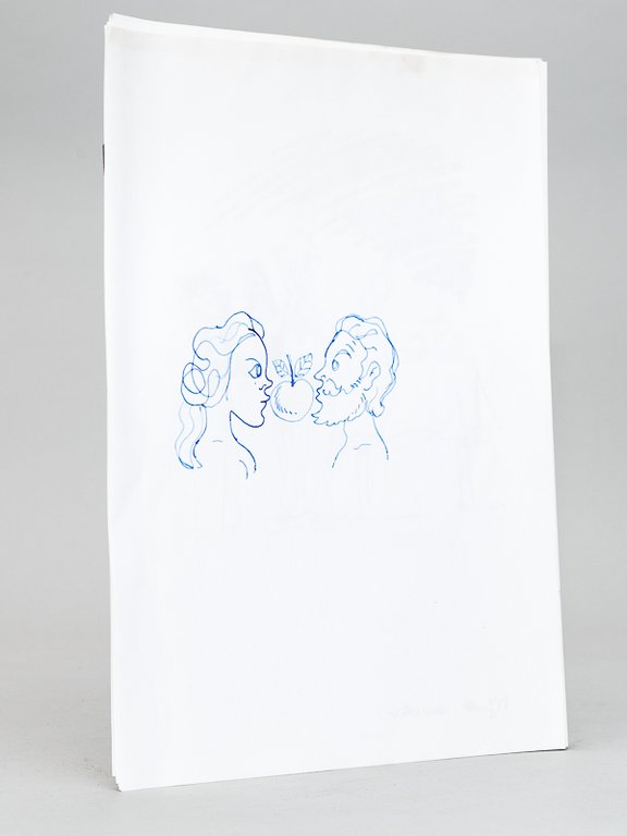 Ensemble de 14 dessins originaux sur le thème d'Adam et …