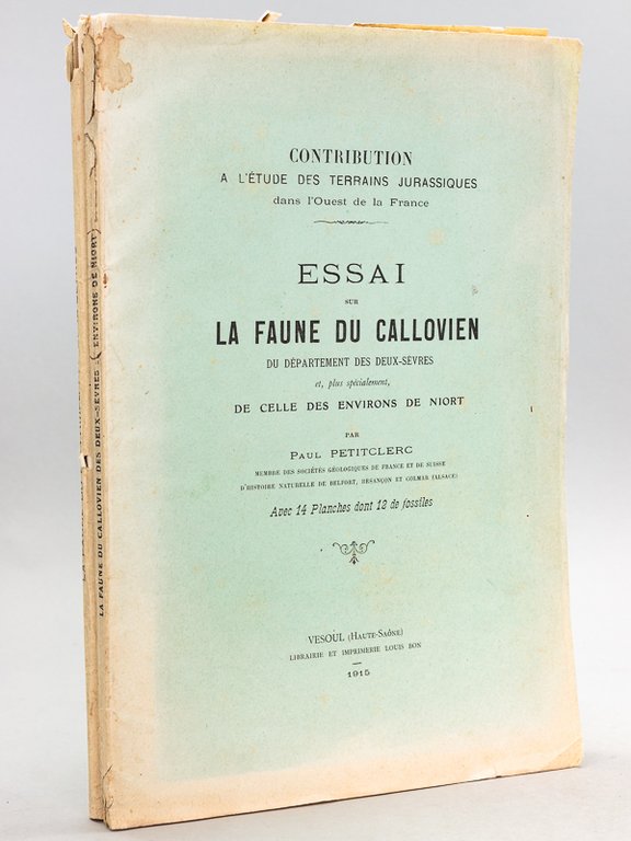 Essai sur la Faune du Callovien du Département des Deux-Sèvres …