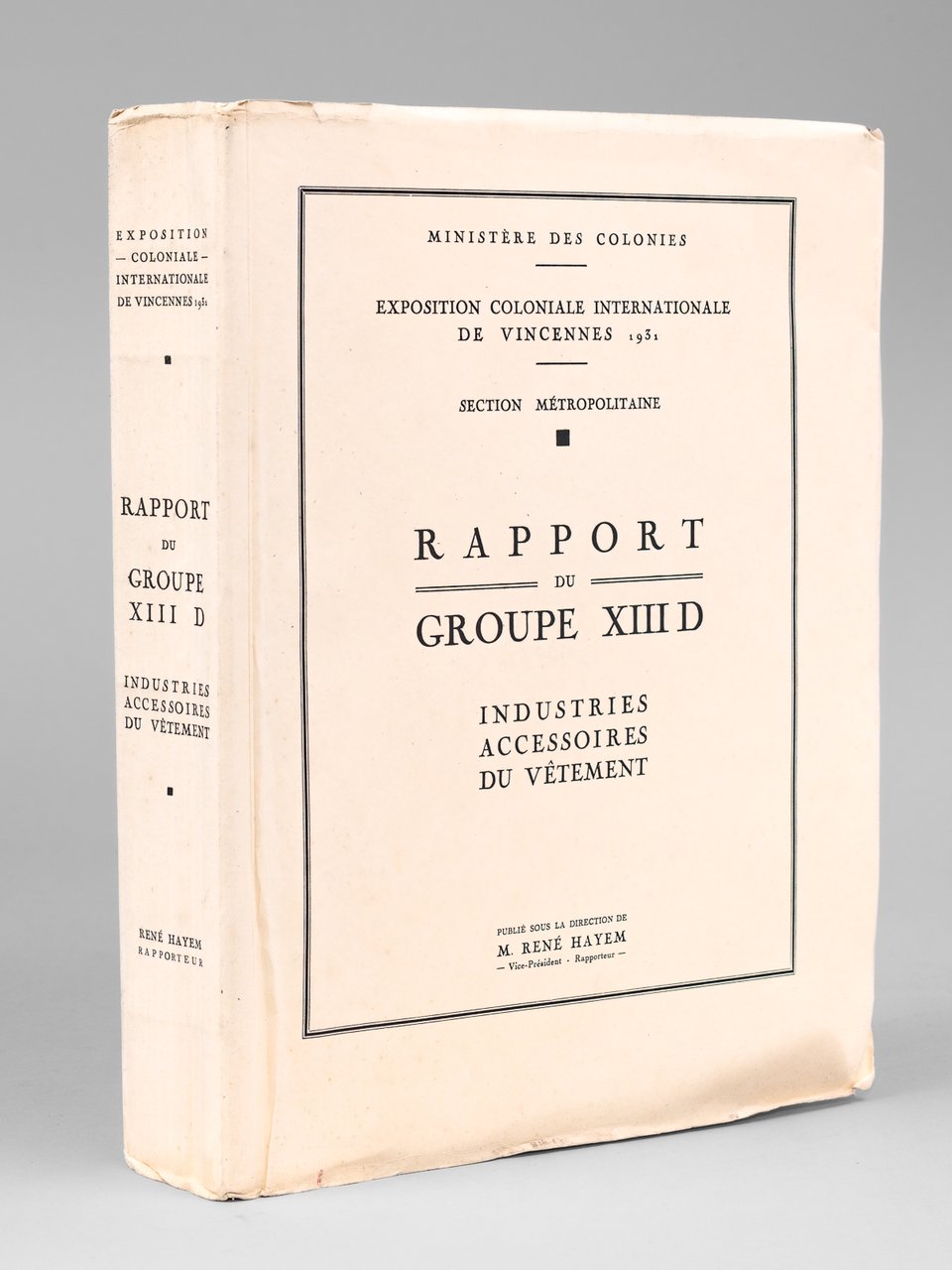 Exposition Coloniale Internationale de Vincennes 1931. Section Métropolitaine. Rapport du … | Immagine principale