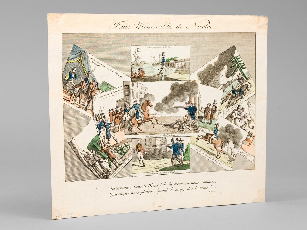 Faits Mémorables de Nicolas [ Estampe en couleurs - Pamphlet …