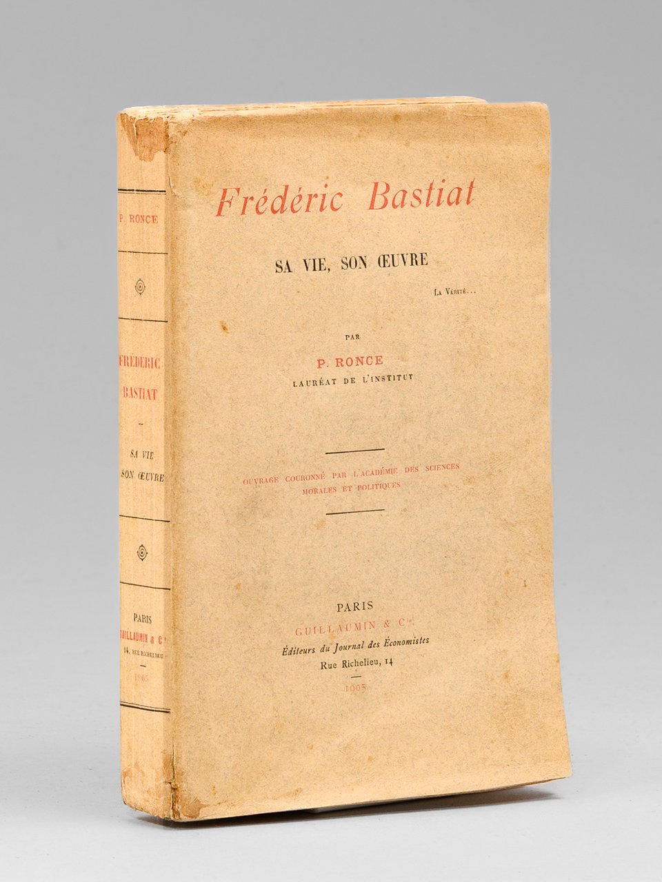 Frédéric Bastiat. Sa Vie, son œuvre [ Edition originale ] | Immagine principale