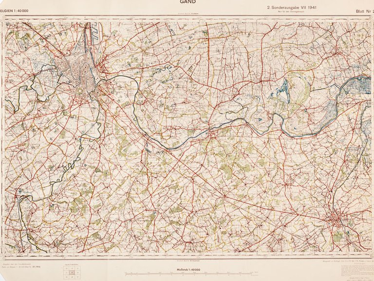 Gand 1 : 40.000 Sonderausgabe VII 1941 Nur für Dienstgebrauch. …