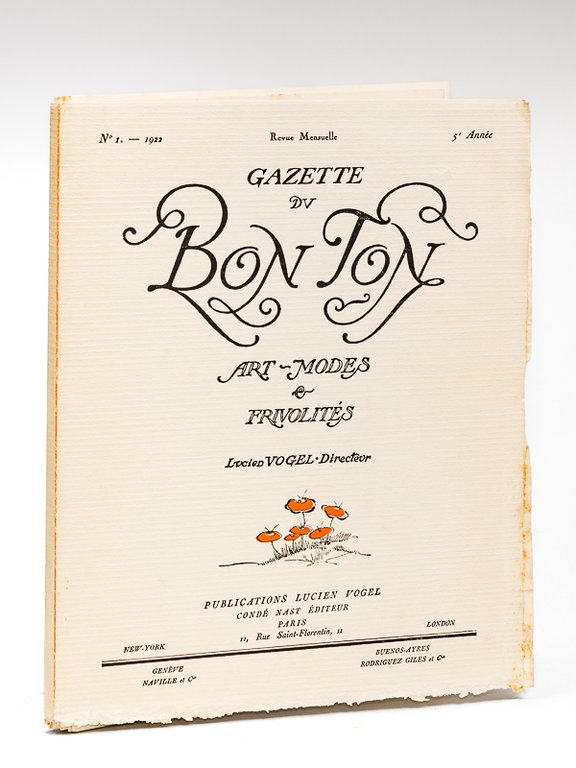 Gazette du Bon Ton. Art - Modes & Frivolités. Année …