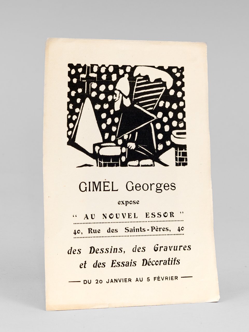 Gimel Georges expose "Au Nouvel Essor" 40 Rue des Saints …