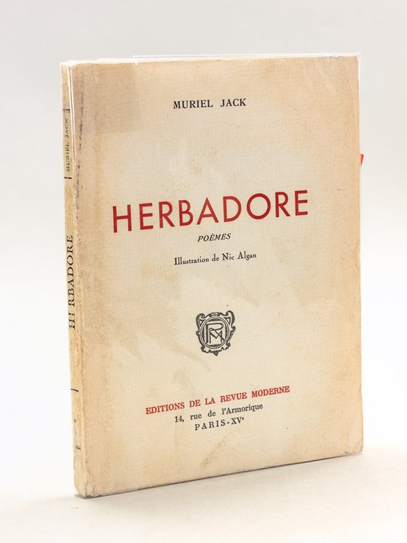 Herbadore. Poèmes. [ Edition originale - Livre dédicacé par l'auteur …