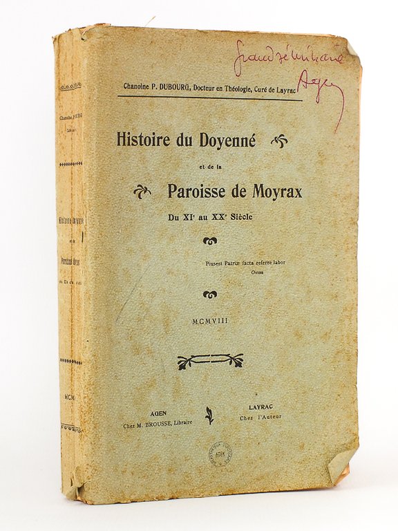 Histoire du Doyenné et de la Paroisse de Moyrax du …