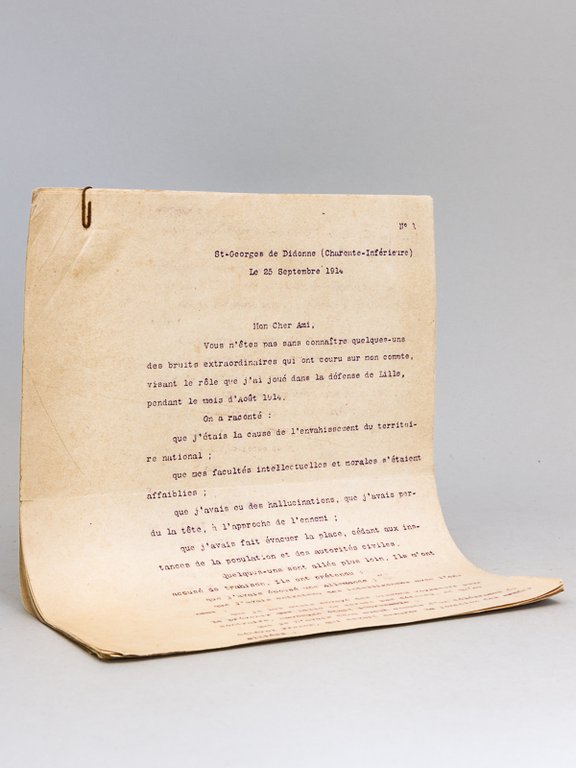 Importante Lettre signée du Général Percin datée du 25 septembre … | Immagine Gallery 2