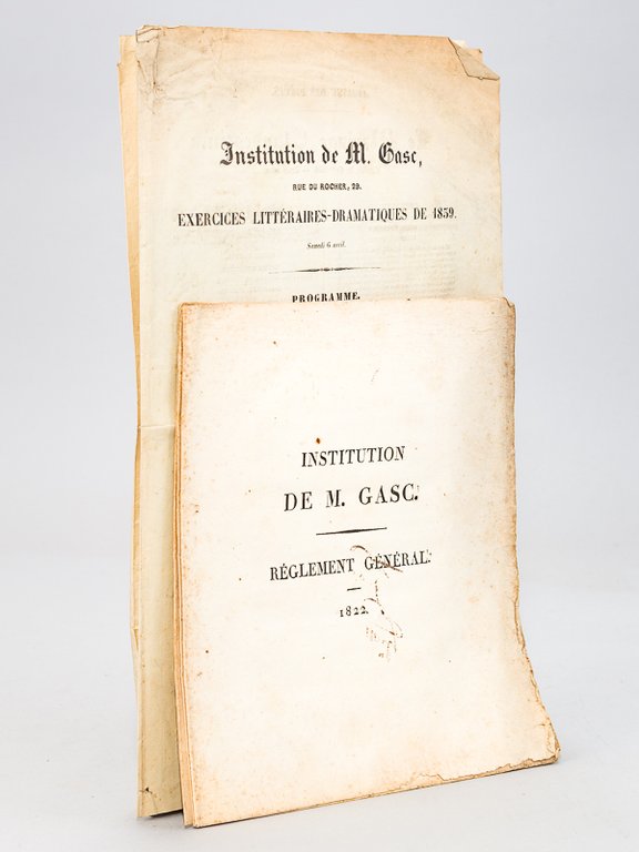 Institution de M. Gasc. Règlement général 1822 [ On joint … | Immagine Gallery 2