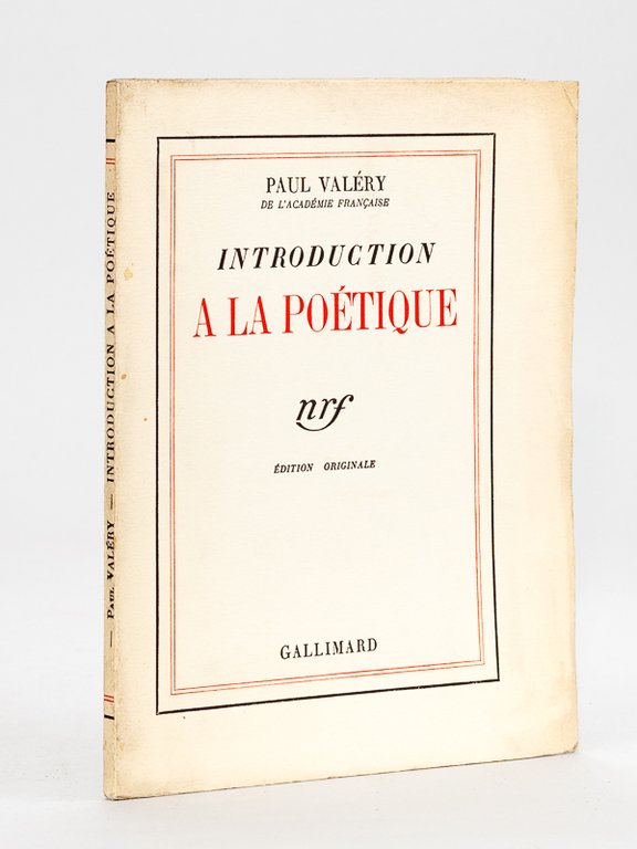 Introduction à la Poétique. [ Livre dédicacé par l'auteur - …