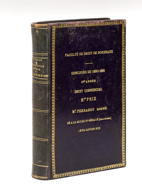 Introduction historique au Droit privé de Rome [ Edition originale …