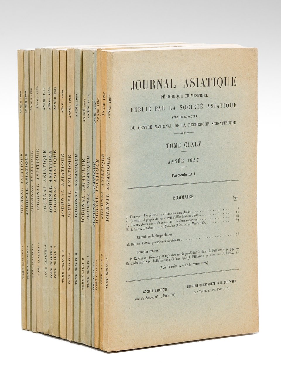 Journal Asiatique. Périodique trimestriel publié par la Société Asiatique (Années …