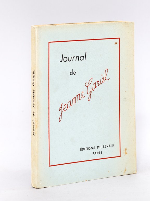 Journal de Jeanne Gariel.