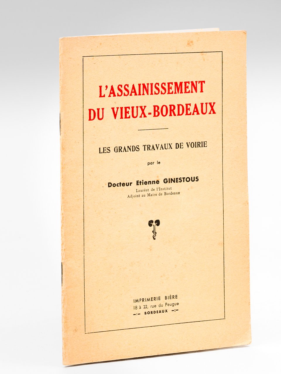 L'assainissement du Vieux-Bordeaux. Les grands travaux de voirie.