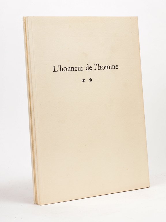 L’honneur de l’homme [ 2 Tomes - Complet - édition …