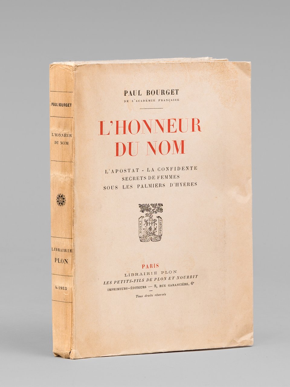 L'Honneur du Nom [ Edition originale - Livre dédicacé par …
