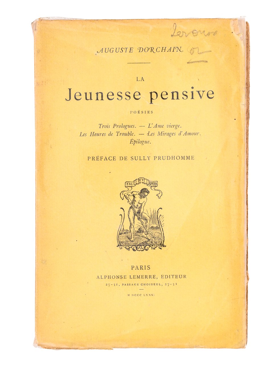 La Jeunesse Pensive. Poésies [ Edition originale - Avec un … | Immagine principale