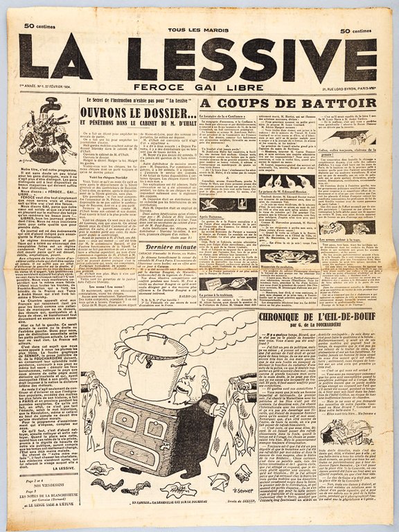La Lessive. Féroce, Gai, Libre. 1ère Année - Numéro 1 …