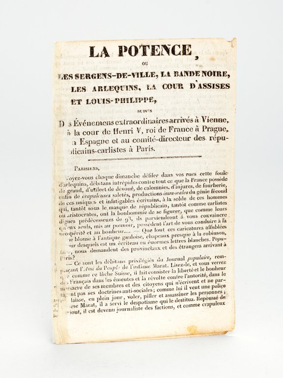 La Potence, ou les sergens-de-ville, la bande noire, les arlequins, …