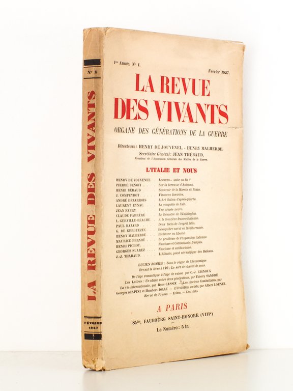 La revue des Vivants , Organe des générations de la …