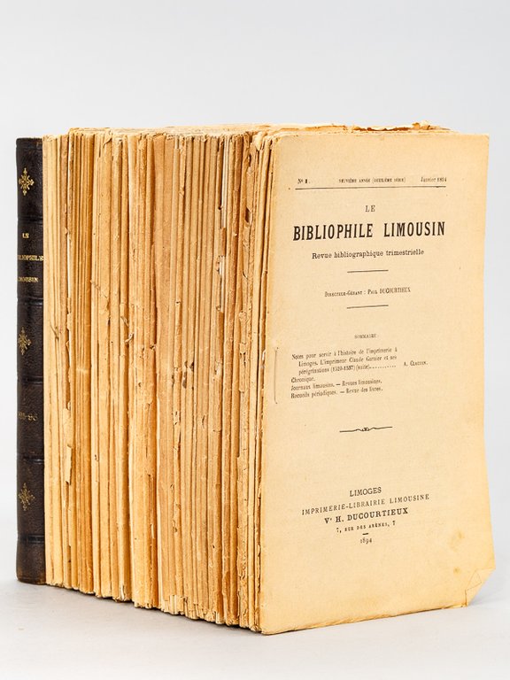 Le Bibliophile Limousin , revue bibliographique trimestrielle [ 1893 et …