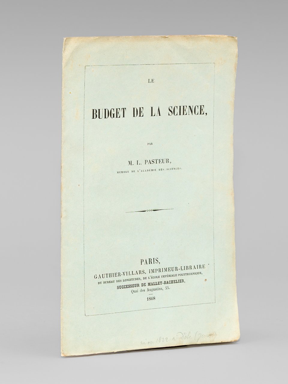 Le Budget de la Science [ Edition originale ]