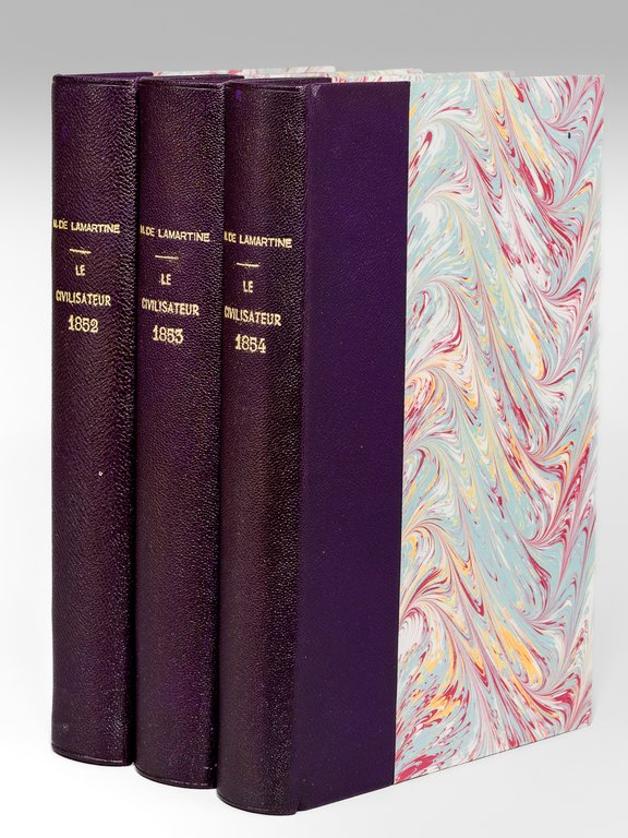 Le Civilisateur (3 Tomes - Complet) [ Edition originale ] Première Année 1852 : Jeanne d'Arc - Homère - Bernard de Palissy - Christophe Colomb - Cicéron - Gutenberg ; Deuxième Année 1853 : Héloïse - Fénelon - Socrate -Nelson - Rustem - Jacquard - Cromwell ; Troisième Année : Cromwell - Guillaume Tell - Bossuet - Milton - Antar - Madame de Sévigné.