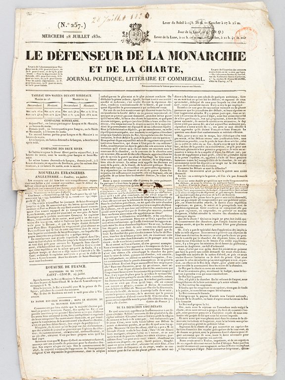 Le Défenseur de la Monarchie et de la Charte, Journal …