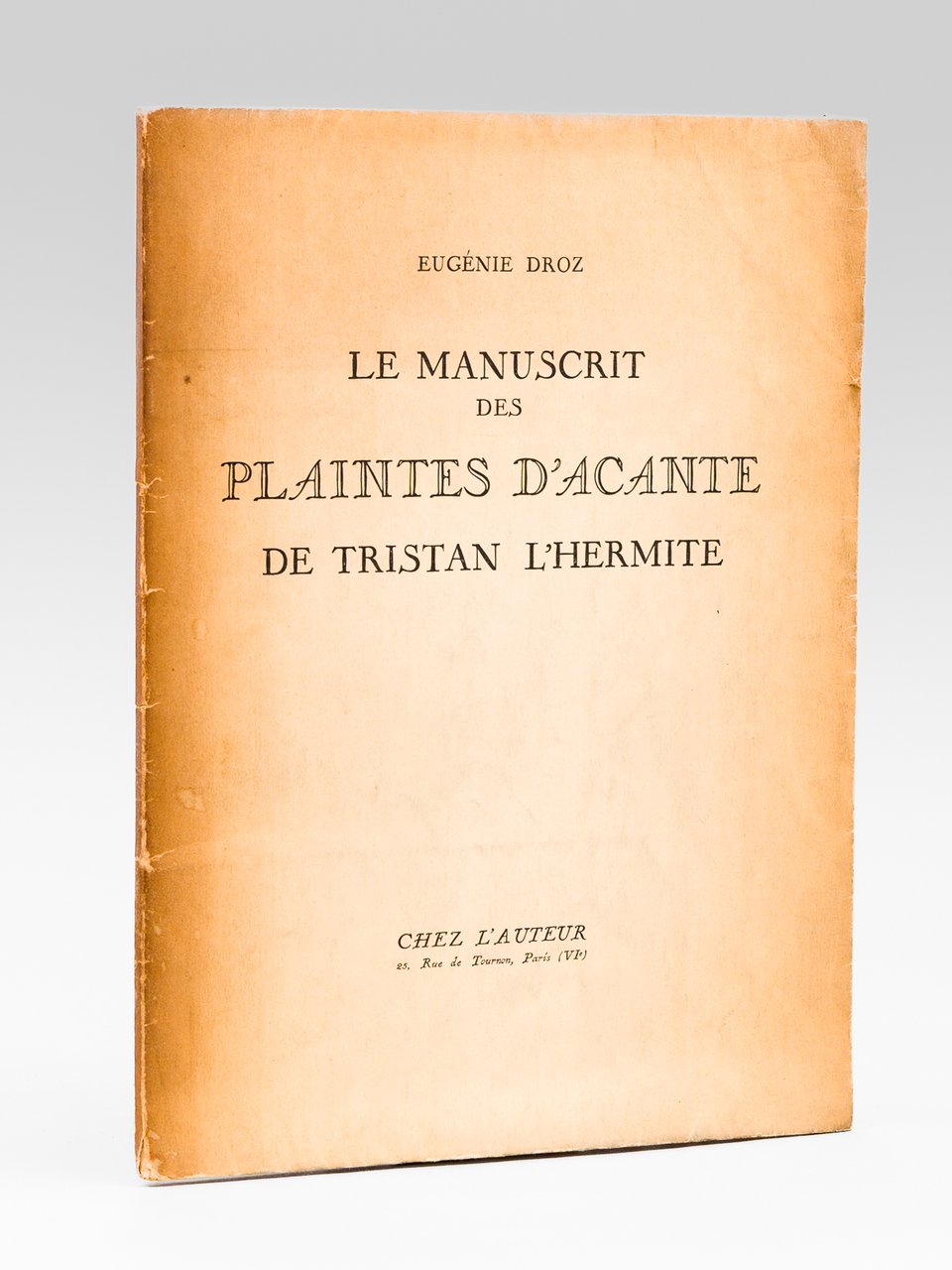 Le Manuscrit des Plaintes d'Acanthe de Tristan L'Hermitte | Immagine principale
