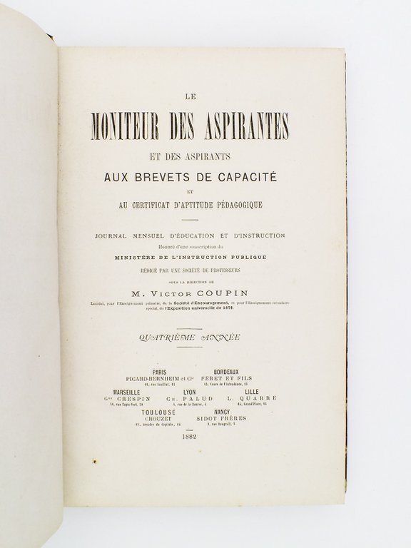 Le Moniteur des Aspirantes et des Aspirants aux brevets de … | Immagine Gallery 2