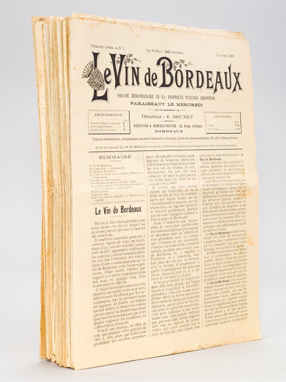 Le Vin de Bordeaux. Organe hebdomadaire de la Propriété viticole … | Immagine Gallery 2